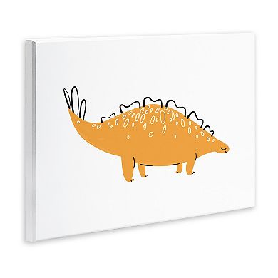 Stupell Home Decor Smiling Yellow Spotted Dinosaur Wood Plaque