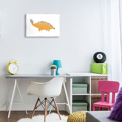 Stupell Home Decor Smiling Yellow Spotted Dinosaur Wood Plaque