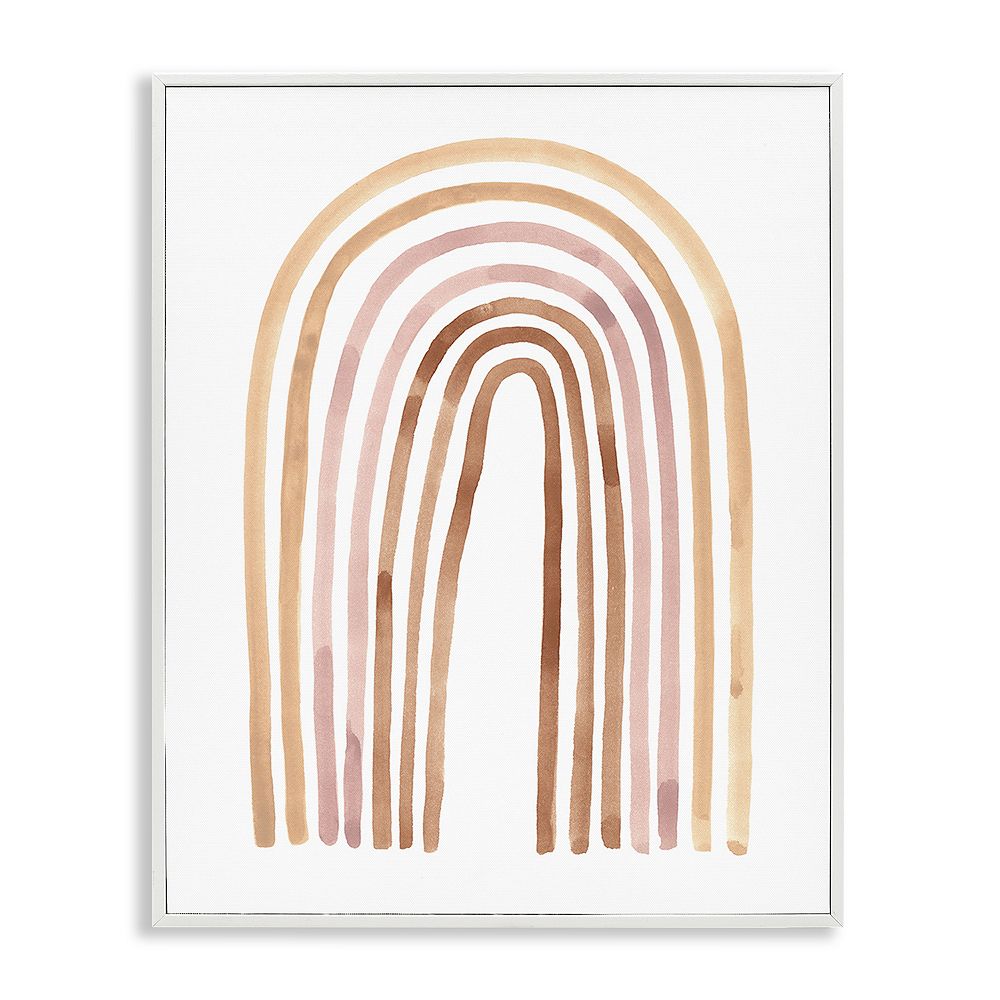 Stupell Home Decor Asymmetrical Rainbow Arch Framed Canvas Wall Art