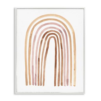Stupell Home Decor Asymmetrical Rainbow Arch Framed Canvas Wall Art