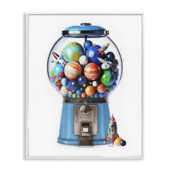 Stupell Home Decor Outer Space Candy Dispenser Framed Canvas Wall Art