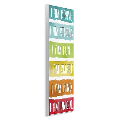 Stupell Home Decor Fun Inspirational Rainbow Phrases Wood Plaque