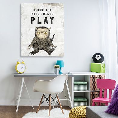 Stupell Home Decor Where Wild Things Play Monster Canvas Wall Art