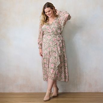Plus Size LC Lauren Conrad Long Wrap Maxi Dress