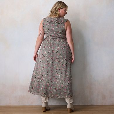 Plus Size LC Lauren Conrad Asymmetrical Ruffle Maxi Dress