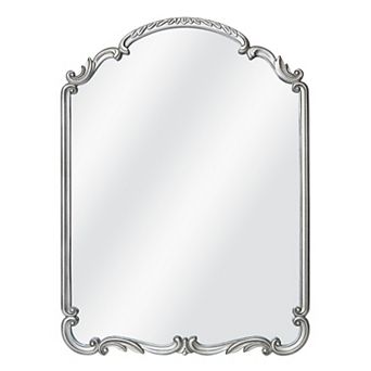 English Estate Carved 30-Inch Arch Wood Wall Mirror