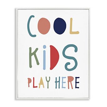 Stupell Home Decor Cool Kids Block Typography Sign Framed Wall Art