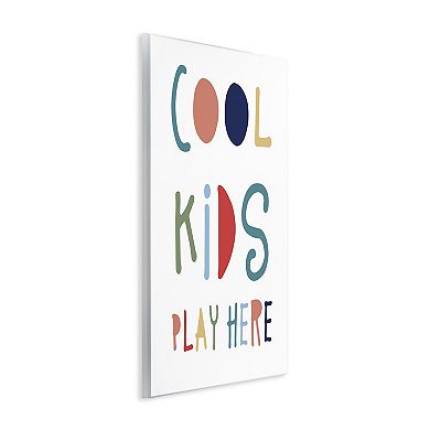 Stupell Home Decor Cool Kids Block Typography Sign Wood Wall Art