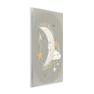 Stupell Home Decor Sweet Dreams Sentiment Crescent Moon Plaque Wall Art