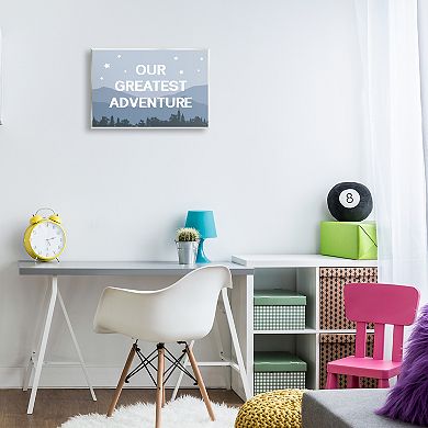 Stupell Home Decor Greatest Adventure Mountain Forest Phrase Plaque Wall Art