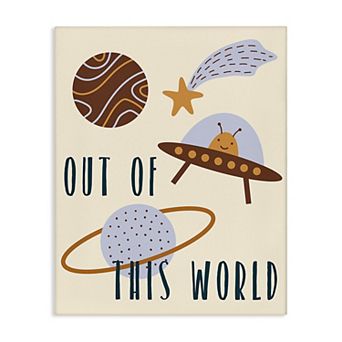 Stupell Home Decor Out Of This World Alien Canvas Wall Art
