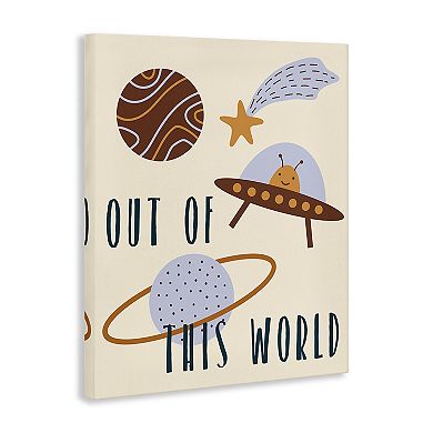 Stupell Home Decor Out Of This World Alien Canvas Wall Art