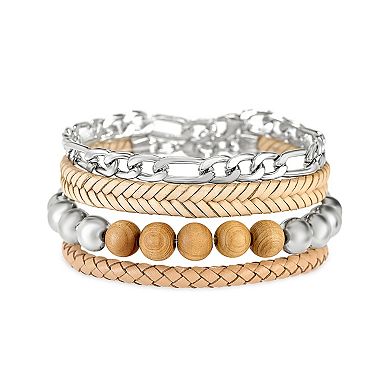 American Exchange Men's Necklace, Bracelet, Earring Set