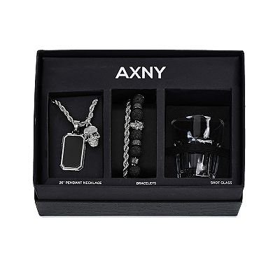 American Exchange Men's Shot Glass, Necklace & Bracelet Set