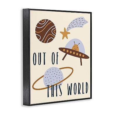 Stupell Home Decor Out Of This World Alien Framed Giclee Wall Art