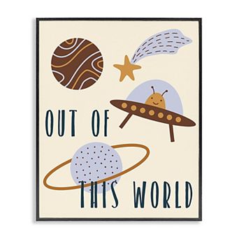 Stupell Home Decor Out Of This World Alien Framed Giclee Wall Art
