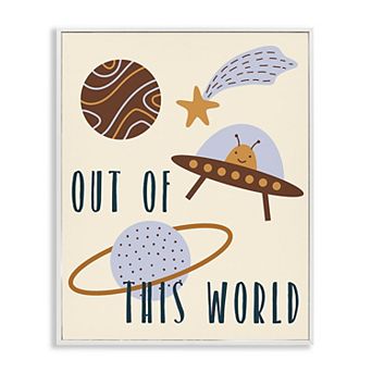 Stupell Home Decor Out Of This World Alien Framed Giclee Wall Art