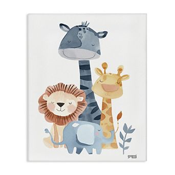 Stupell Home Decor Gentle Nursery Animals Canvas Wall Art