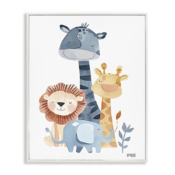 Stupell Home Decor Gentle Nursery Animals Framed Giclee Wall Art