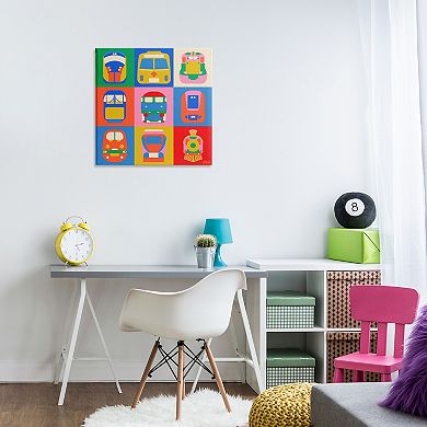 Stupell Home Decor Various Bold Vehicles Canvas Wall Art