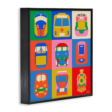 Stupell Home Decor Various Bold Vehicles Framed Giclee Wall Art