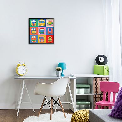 Stupell Home Decor Various Bold Vehicles Framed Giclee Wall Art
