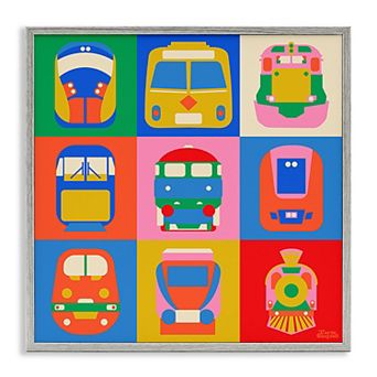 Stupell Home Decor Various Bold Vehicles Framed Giclee Wall Art