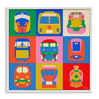 Stupell Home Decor Various Bold Vehicles Framed Giclee Wall Art