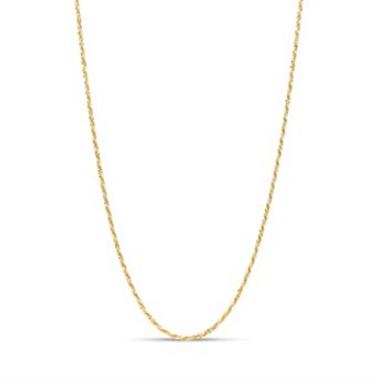 American Exchange 18K Gold Over Silver Two-Tone Twisted Chain Necklace