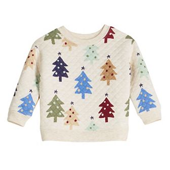 Baby Jumping Beans® Quilted Fleece Crewneck Sweater