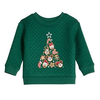 Baby Disney's Mickey Mouse and Friends Quilted Fleece Crewneck Sweater