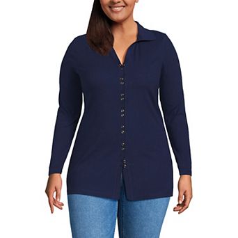 Plus Size Lands' End Long Sleeve Tunic Shirt