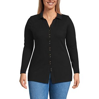 Plus Size Lands' End Long Sleeve Tunic Shirt