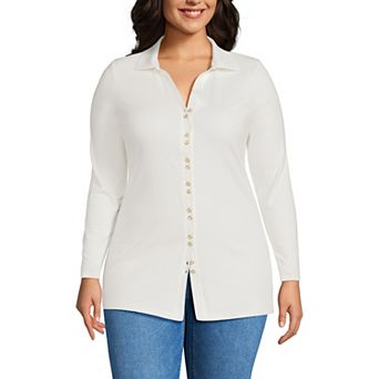 Plus Size Lands' End Long Sleeve Tunic Shirt