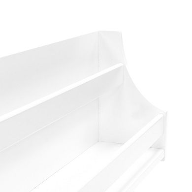 RiverRidge Home Wall Mount Floating Bookshelf with 2 Art Display Bars