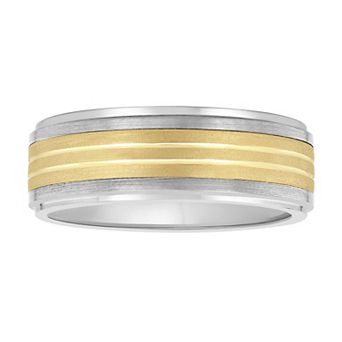 Steel Nation Men's Tungsten & 14k Gold Center Ring