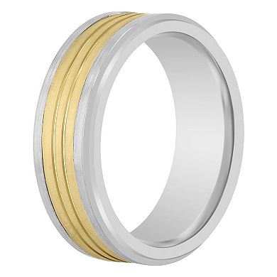 Steel Nation Men's Tungsten & 14k Gold Center Ring
