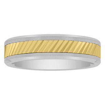Steel Nation Men's Tungsten & 14k Gold Woven Ring