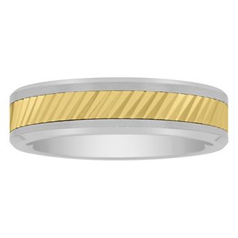 Steel Nation Men's Tungsten & 14k Gold Woven Ring