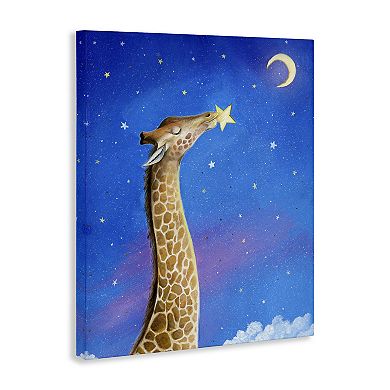 Stupell Home Decor Giraffe In Night Sky Canvas Wall Art