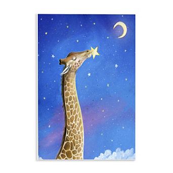 Stupell Home Decor Giraffe In Night Sky Plaque Wall Art
