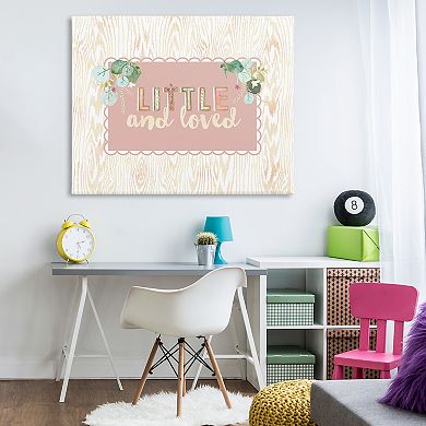 Stupell Home Decor Little & Loved Phrase Canvas Wall Art