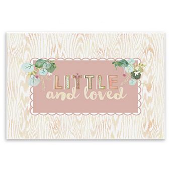 Stupell Home Decor Little & Loved Phrase Plaque Wall Art