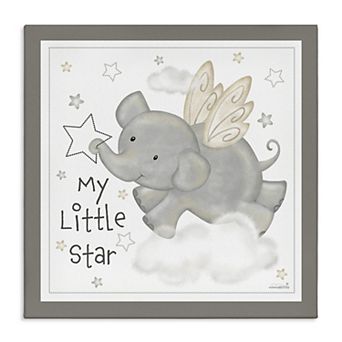 Stupell Home Decor My Little Star Elephant Canvas Wall Art