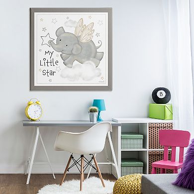 Stupell Home Decor My Little Star Elephant Canvas Wall Art