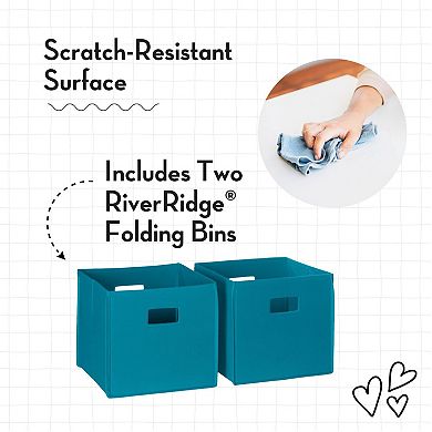 RiverRidge Home Kids Desk and Art Activity Table with 4 Storage Cubbies and Cups