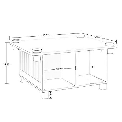 RiverRidge Home Kids Desk and Art Activity Table with 4 Storage Cubbies and Cups