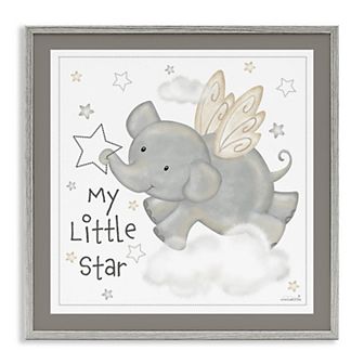 Stupell Home Decor My Little Star Elephant Framed Wall Art