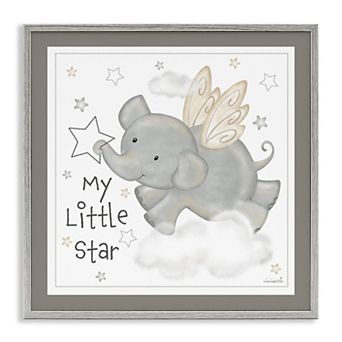 Stupell Home Decor My Little Star Elephant Framed Wall Art