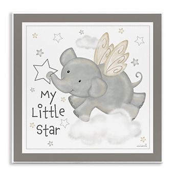 Stupell Home Decor My Little Star Elephant Plaque Wall Art